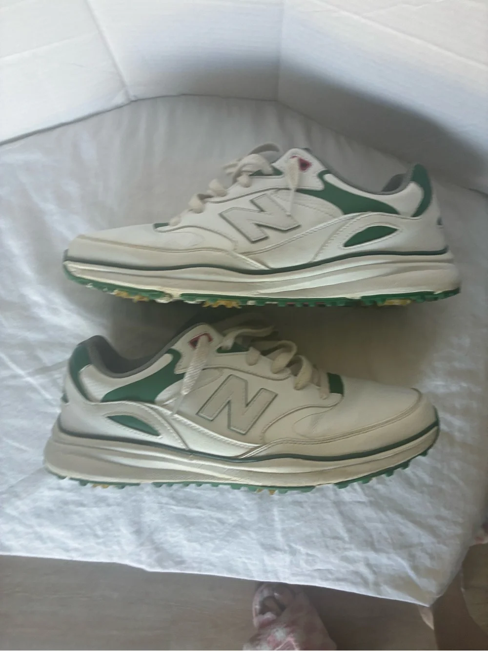 New Balance white Green Masters colors Golf Shoes men’s 12